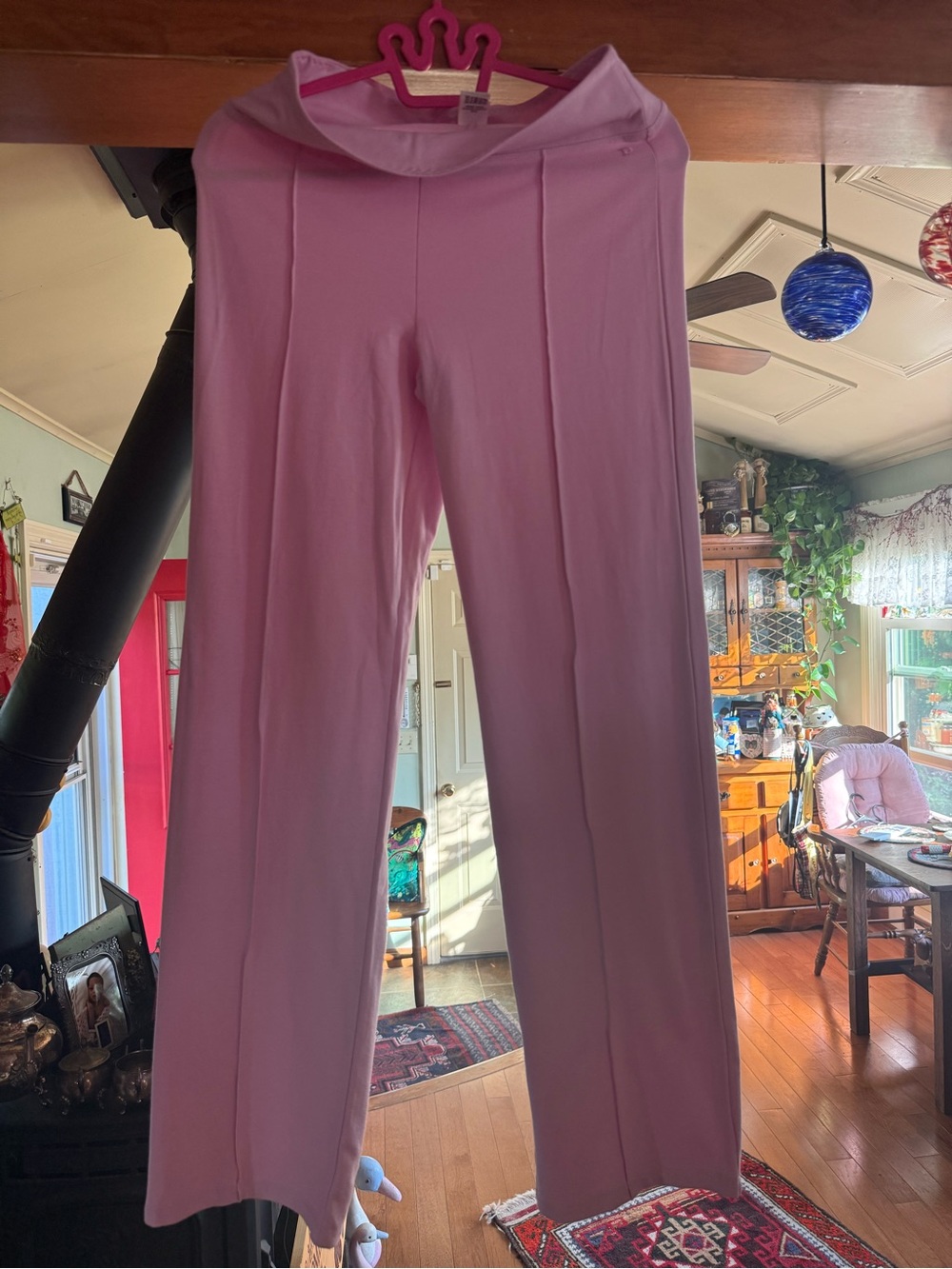 PINK Victoria's Secret Light Pink Wide-Leg Lounge Pants